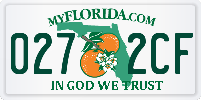 FL license plate 0272CF
