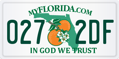 FL license plate 0272DF