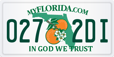 FL license plate 0272DI