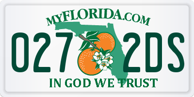 FL license plate 0272DS