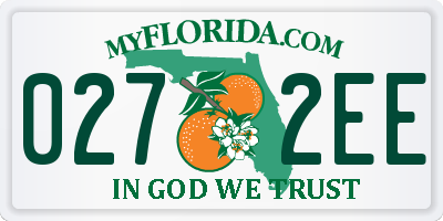 FL license plate 0272EE