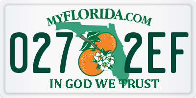FL license plate 0272EF