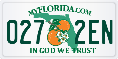 FL license plate 0272EN