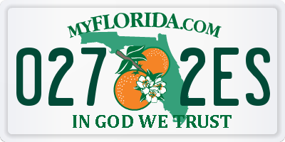 FL license plate 0272ES