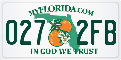 FL license plate 0272FB