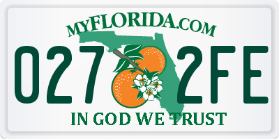 FL license plate 0272FE