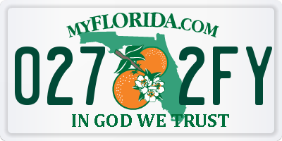 FL license plate 0272FY