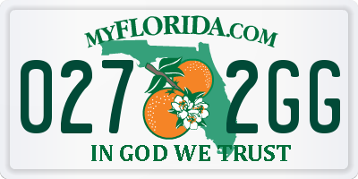 FL license plate 0272GG