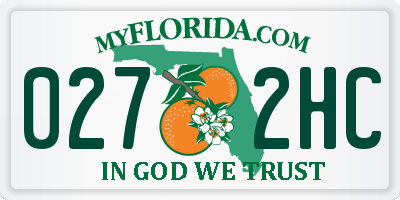 FL license plate 0272HC