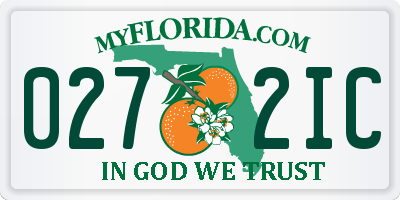 FL license plate 0272IC