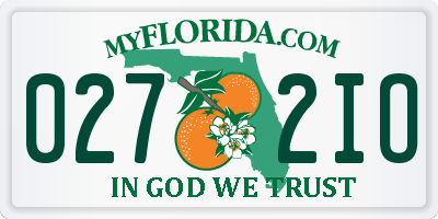 FL license plate 0272IO