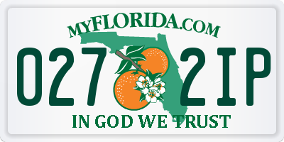 FL license plate 0272IP