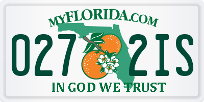 FL license plate 0272IS