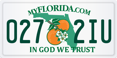 FL license plate 0272IU