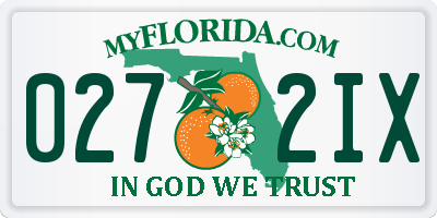 FL license plate 0272IX