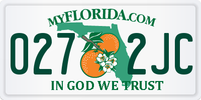 FL license plate 0272JC