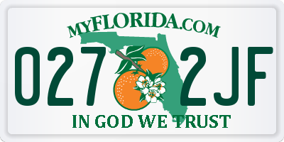 FL license plate 0272JF