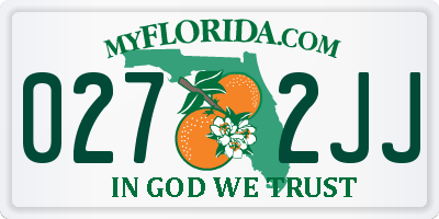 FL license plate 0272JJ