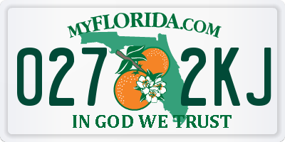 FL license plate 0272KJ