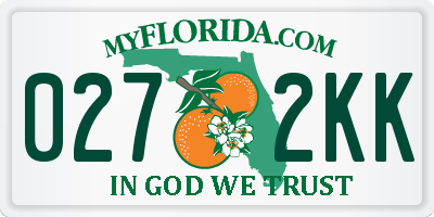 FL license plate 0272KK