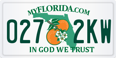 FL license plate 0272KW