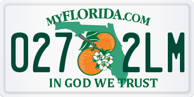 FL license plate 0272LM
