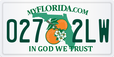 FL license plate 0272LW