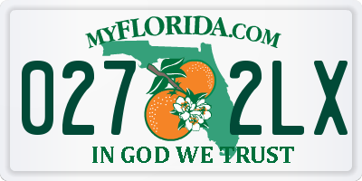 FL license plate 0272LX