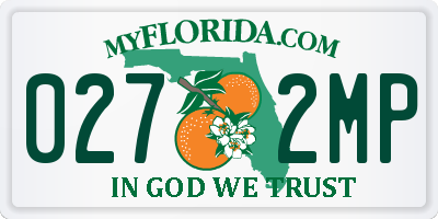 FL license plate 0272MP