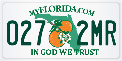 FL license plate 0272MR