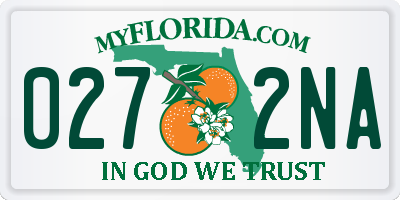 FL license plate 0272NA