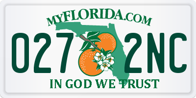 FL license plate 0272NC