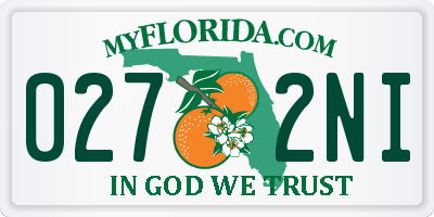 FL license plate 0272NI