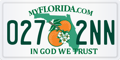 FL license plate 0272NN