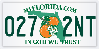 FL license plate 0272NT