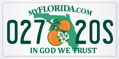 FL license plate 0272OS