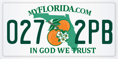 FL license plate 0272PB