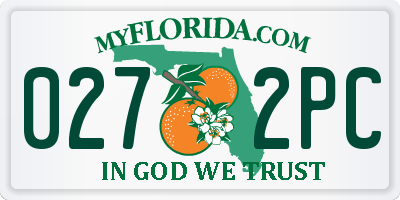 FL license plate 0272PC