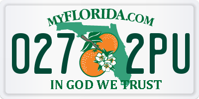 FL license plate 0272PU