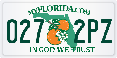 FL license plate 0272PZ