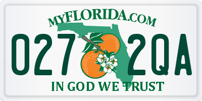 FL license plate 0272QA