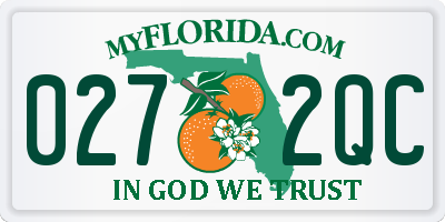 FL license plate 0272QC