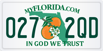 FL license plate 0272QD