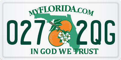 FL license plate 0272QG