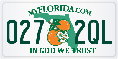 FL license plate 0272QL