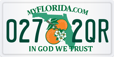 FL license plate 0272QR