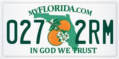 FL license plate 0272RM