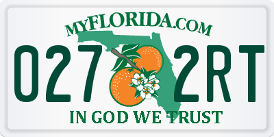 FL license plate 0272RT