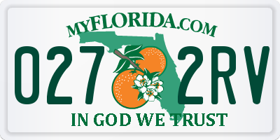 FL license plate 0272RV