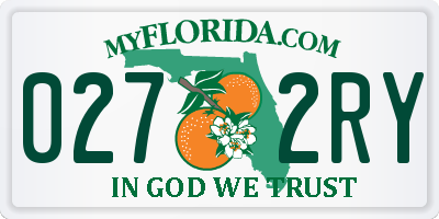 FL license plate 0272RY